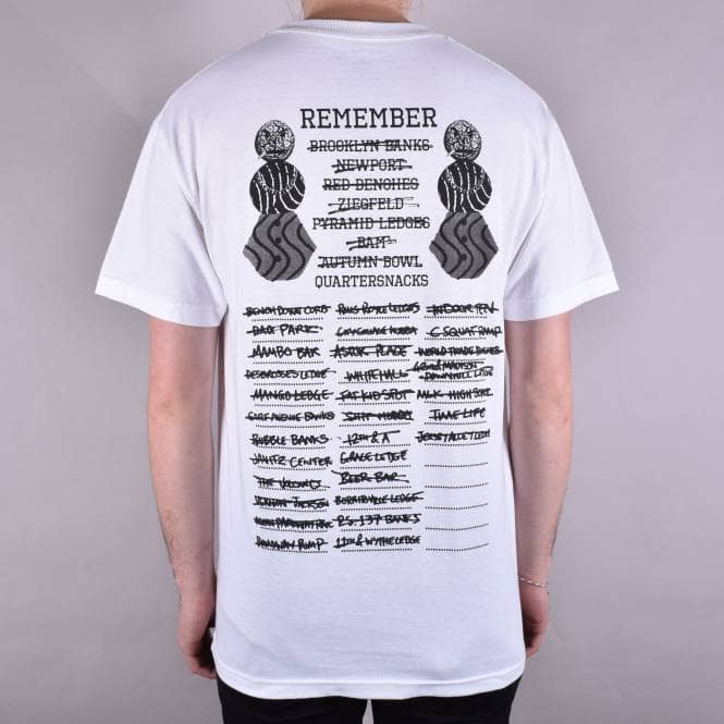 Quartersnacks Spots Skate T-Shirt - White