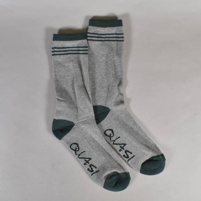 Quasi Skateboards Note Sock - Grey/Forest