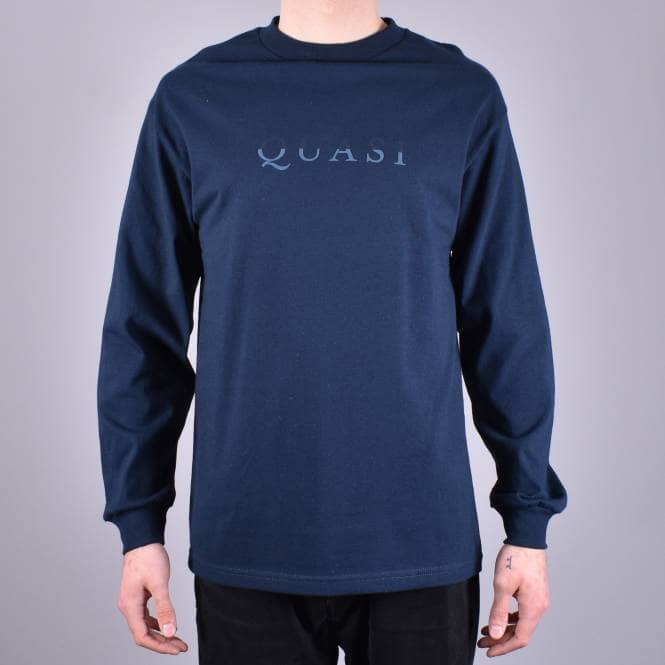 Quasi Skateboards Wordmark Longsleeve T-Shirt - Navy