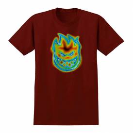 Radioactive Bighead Skate T-Shirt - Burgundy