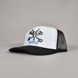 Rat Bones Snapback Trucker Cap - Black/White