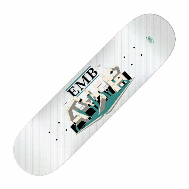 Real Skateboards EMB (White) Skateboard Deck 8.5''