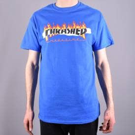 Ripped Skate T-Shirt - Royal Blue