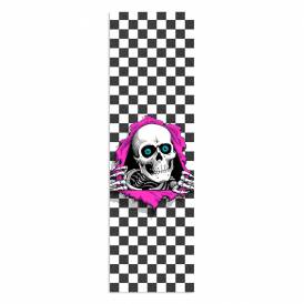 Ripper Checker (Black/White) Skateboard Griptape - 9'' x 33''