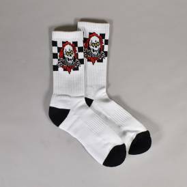 Ripper Checker Stripes Socks - White/Red/Black