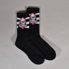 Ripper Rip Stripes Socks - Black/White/Pink