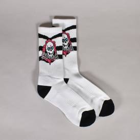 Ripper Socks - White/Black/Pink Rip Stripe