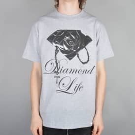 Rose Brilliant Skate T-Shirt - Heather Grey