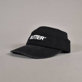 Rounded Logo 6 Panel Cap - Washed Black