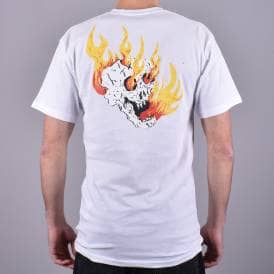 Rowan Zorilla Skull Pocket T-Shirt - White