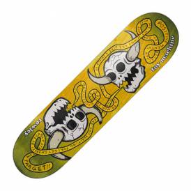 Rowley Skulls (Yellow Stain) Skateboard Deck 8.25''