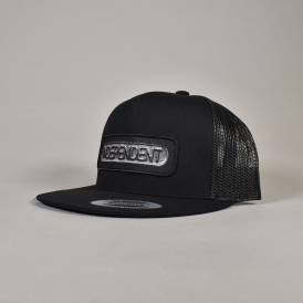 Sand Cast Mesh Snapback Trucker Cap - Black