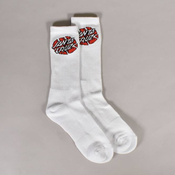 Santa Cruz Skateboards Broken Dot Sock - White