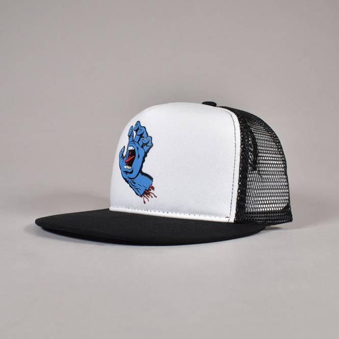 Santa Cruz Skateboards Classic Hand Mesh Cap - White/Black