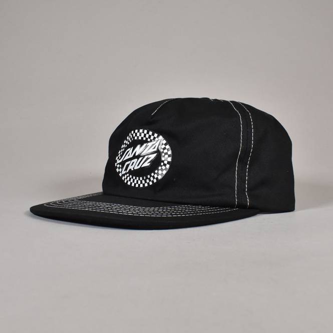 Santa Cruz Skateboards Collage Oval Dot Snapback Cap - Black