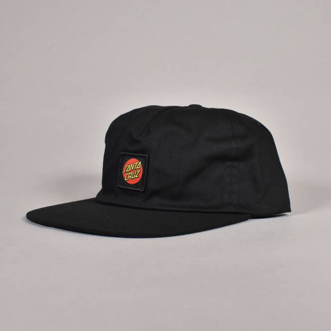 Santa Cruz Skateboards Cruz Label Snapback Cap - Black
