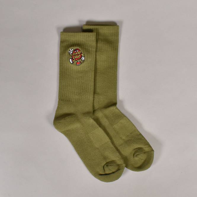 Santa Cruz Skateboards Dot Guy Sock - Deep Olive