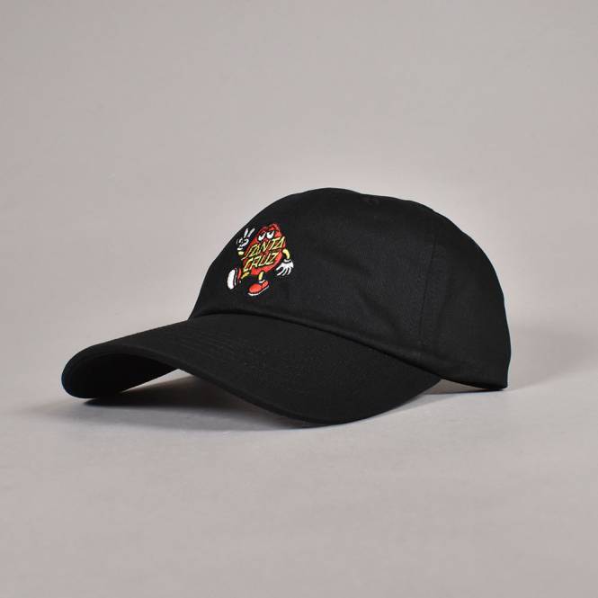 Santa Cruz Skateboards Dot Guy Strapback Cap - Black 