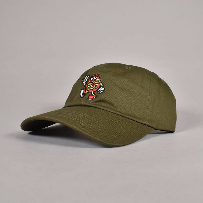 Santa Cruz Skateboards Dot Guy Strapback Cap - Deep Olive