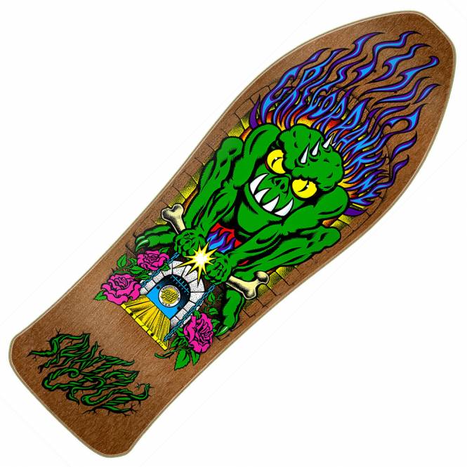 Santa Cruz Skateboards Gregor Rankine Monster Brown Stain Reissue Skateboard Deck 10.39
