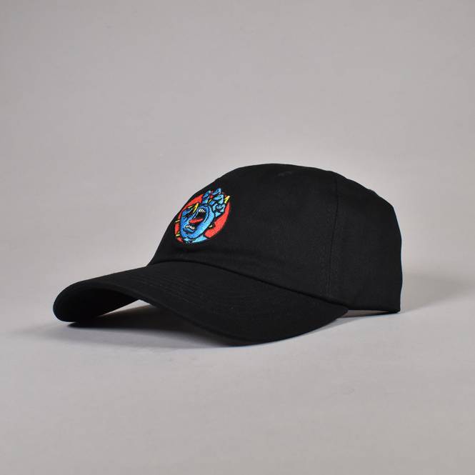 Santa Cruz Skateboards Hand Dot Strapback Cap - Black