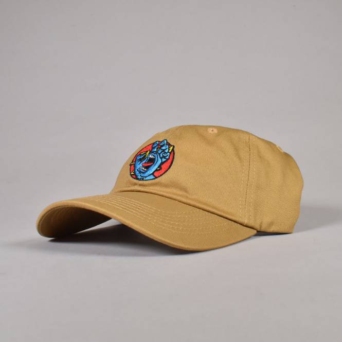 Santa Cruz Skateboards Hand Dot Strapback Cap - Wheat