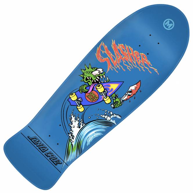 Santa Cruz Skateboards Meek OG Slasher Blue Reissue Skateboard Deck 10.10