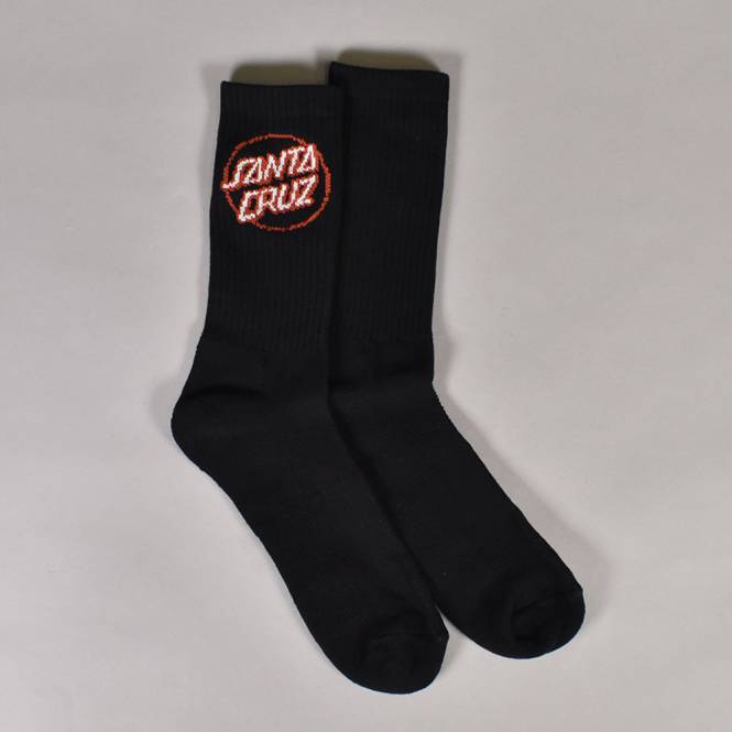 Santa Cruz Skateboards Partial Dot Sock - Black