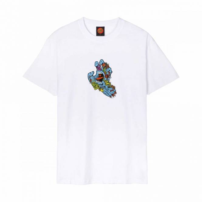 Santa Cruz Skateboards Roskopp Screaming Five Skate T-Shirt - White