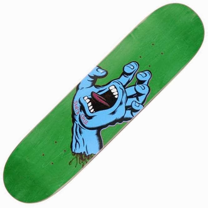 Santa Cruz Skateboards Screaming Hand (Green Stain) Skateboard Deck 8.8''
