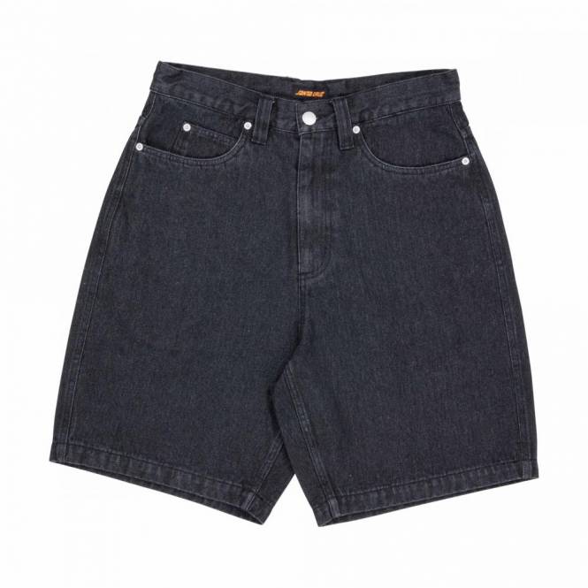 Santa Cruz Skateboards Self Destruct Big Shorts - Black Wash