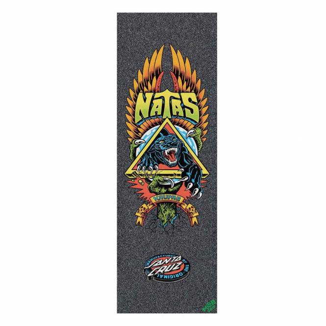 Santa Cruz Skateboards x Santa Cruz Natas Panther (Black/Multi) Skateboard Griptape - 11'' x 33'' 