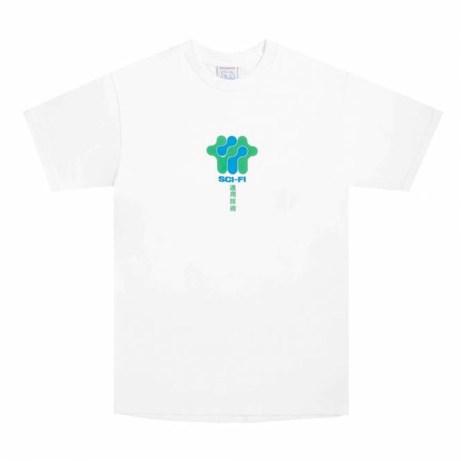 Sci-Fi Fantasy Business Model Skate T-Shirt - White