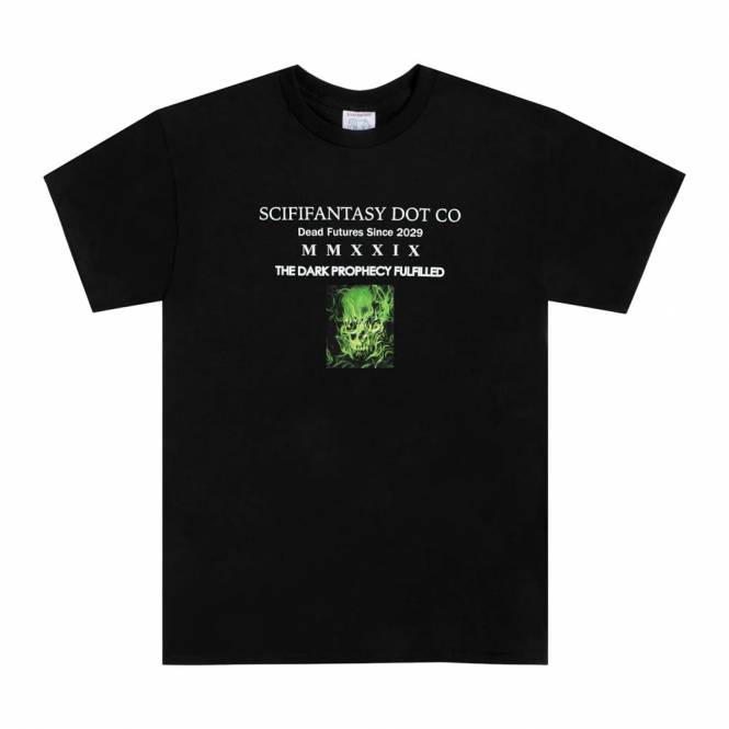 Sci-Fi Fantasy Dark Prophecy Skate T-Shirt - Black