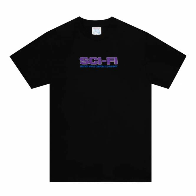 Sci-Fi Fantasy Fantasy World Skate T-Shirt - Black