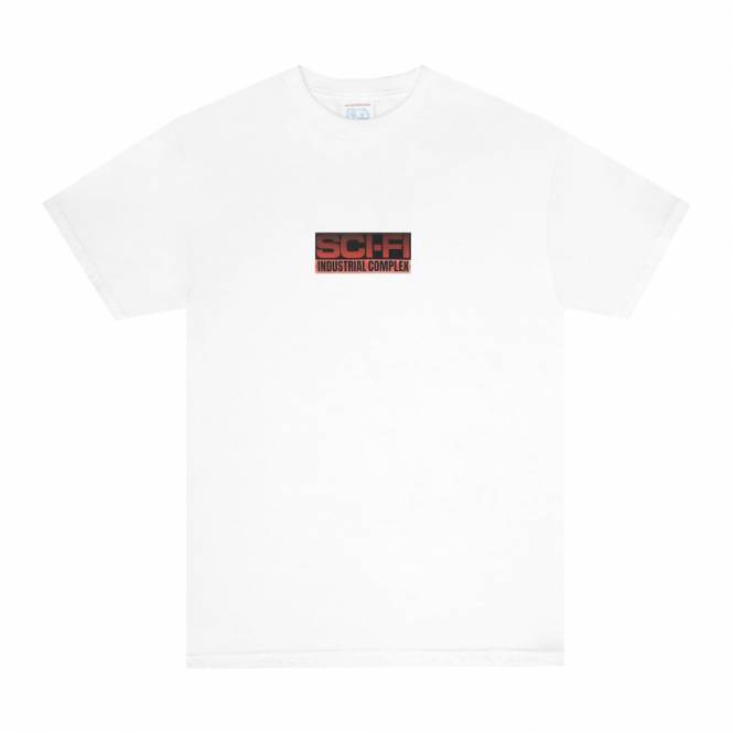 Sci-Fi Fantasy Industrial Complex Skate T-Shirt - White