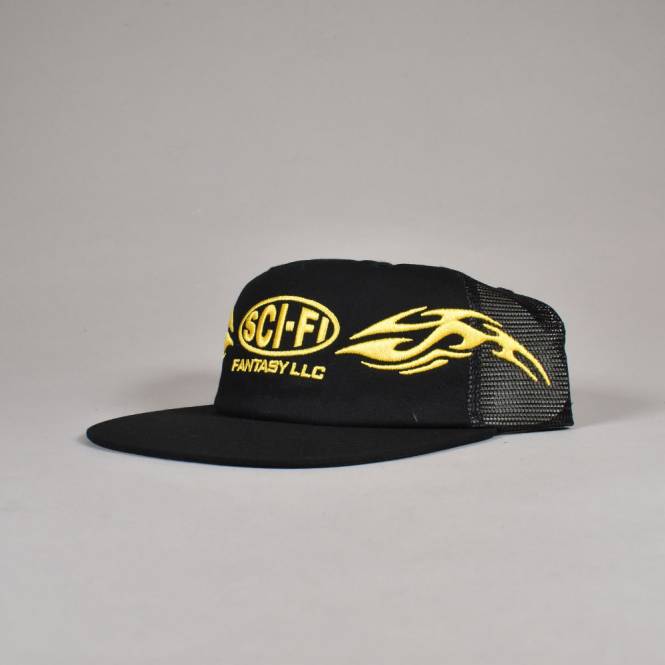 Sci-Fi Fantasy Origin Mesh Snapback Trucker Cap - Black