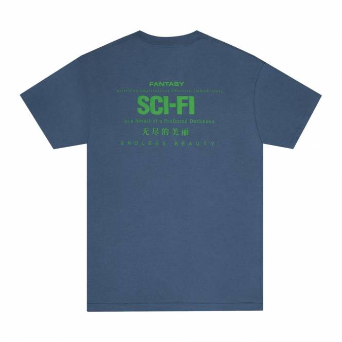 Sci-Fi Fantasy Profound Darkness Skate T-Shirt - Slate