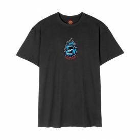 Screaming Flame Front Skate T-Shirt - Black