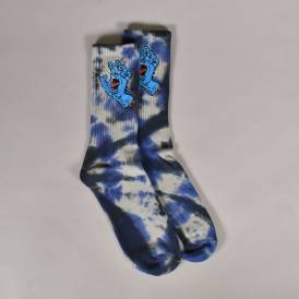 Screaming Hand Tie Dye Sock - Black