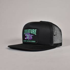 Security Service Mesh Snapback Trucker Cap - Black