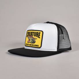 Security Service Mesh Snapback Trucker Cap - White/Black