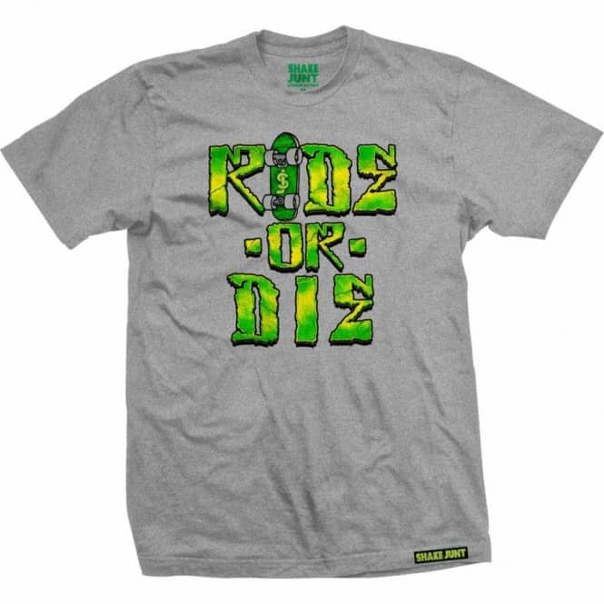 Shake Junt Shake Junt Ride Or Die Skate T-Shirt Heather Grey