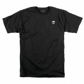Single Skull Embroidered T-Shirt - Black