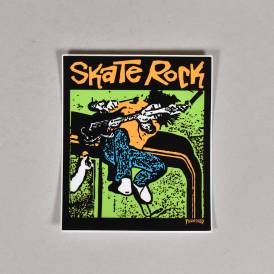 Skate Rock Vl (Green) Skateboard Sticker - 2.75'' X 3.25''