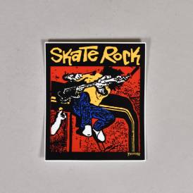 Skate Rock Vl (Red) Skateboard Sticker - 2.75'' X 3.25''