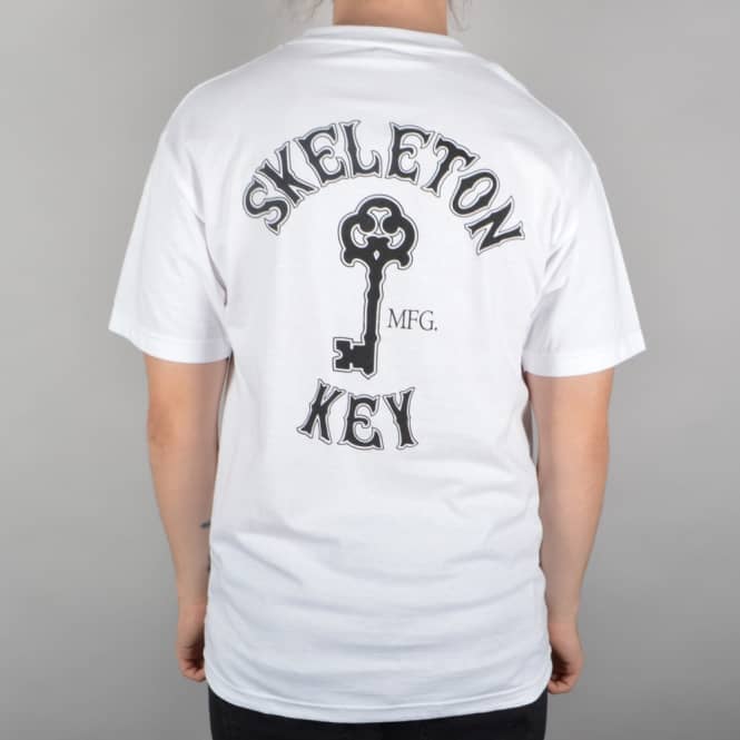 Skeleton Key MFG Branded Key Skate T-Shirt - White
