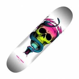 Skull & Snake (Lime Fade/White) Skateboard Deck 8.5''