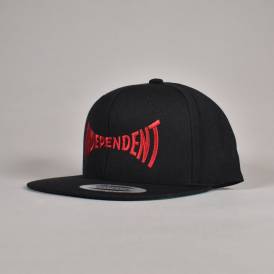 Span Emb Snapback Cap - Black/Dark Red
