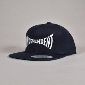 Span Emb Snapback Cap - Dark Navy/White 